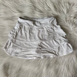 Athleta Girl White Layered Mini Skirt